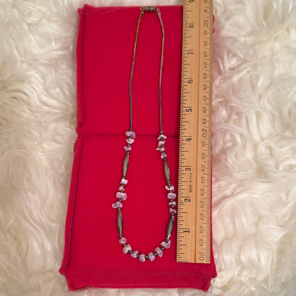 Vintage Purple Coral Southwestern Necklace - Picture 3 of 3